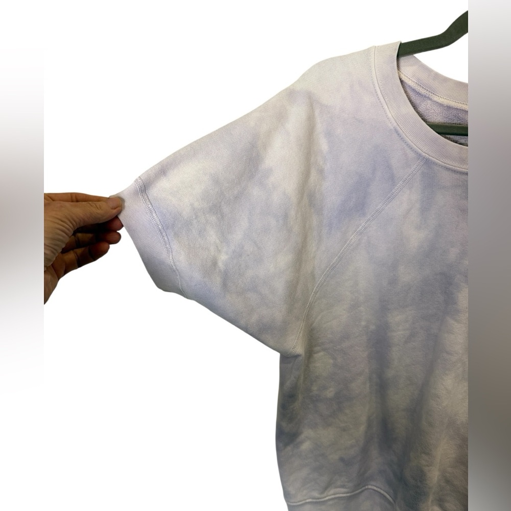 Nili Lotan Ciara Women’s Lavender Tie-Dye Cotton Sweatshirt Sz XS - Picture 3 of 8
